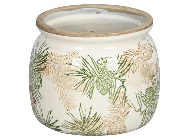 Blomsterpotte keramikk m/kongler 15x13cm 