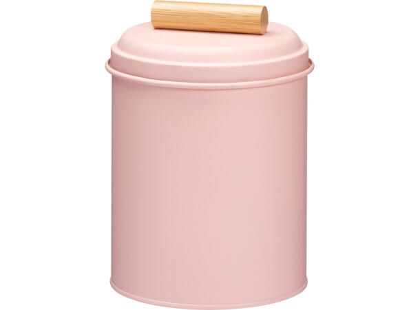 Boks m/lokk pastell 13,5x13,5x20cm 4ass Håndtak i bambus Forpakning: 8stk 