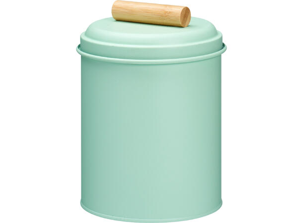 Boks m/lokk pastell 13,5x13,5x20cm 4ass Håndtak i bambus Forpakning: 8stk 