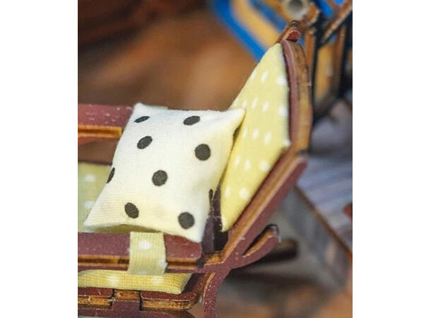 Book Nook Drivhus 21,8x13,6x23,2cm MDF papir stoff LED lys uten batteri 