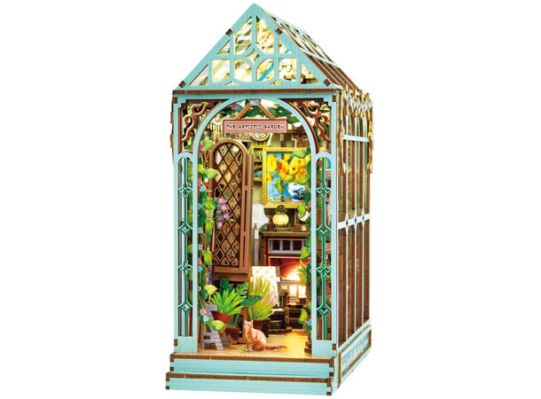 Book Nook byggesett Drivhus 255 deler Med Led-lys, uten batteri 