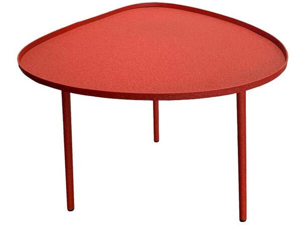 Bord metall emalje rødt 44×44×43cm 