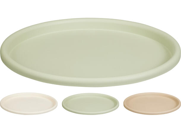 Brett metall 38,5x2,5 cm 3ass Matt finish i lys grønn, beige, krem 