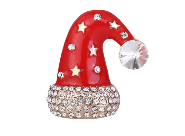 Brosje Nisselue metall i gaveeske Sink uten kadmium, nikkel, bly 