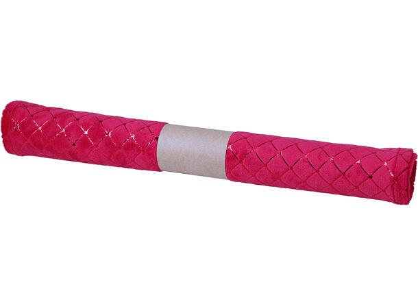 Dekkebrikke rød diamantprint 4stk 30x45cm Velurpolyester 