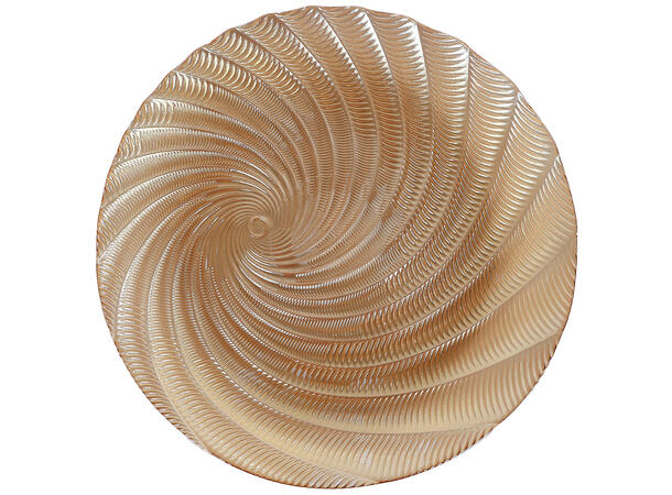 Dekketallerken lysfat amber glass 33cm Forpakning 4stk 