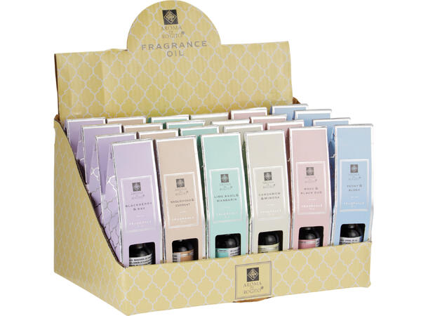 Duftolje 15ml 6 assorterte dufter 24 stk i display 