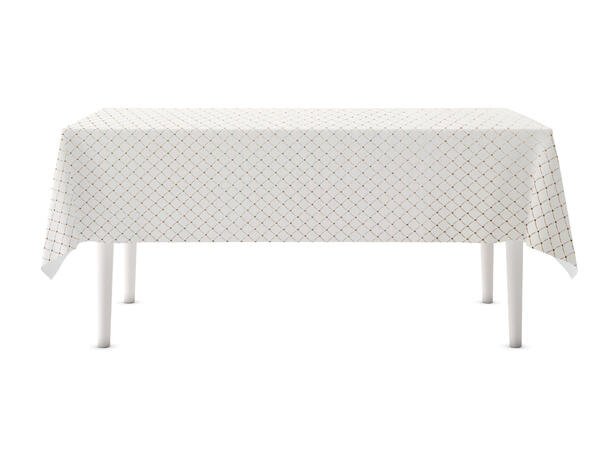 Duk krem diamantprint fløyel 140x240cm Velurpolyester 