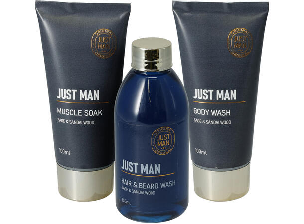 Dusjsett for menn shampoo/body 3 deler 100ml såpe, 100ml Shampoo, 100ml loition 