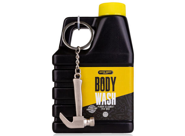 Dusjsåpe Oljekanne+nøkkelring 200ml 3ass Sandal & Musk Vegansk Uten paraben/SLES 