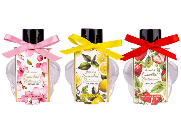 Dusjsåpe flaske 50ml 3ass dufter Display 21stk. Vegansk u/parabener/SLES 