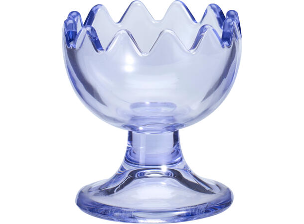Eggeglass blå,lilla,gul etc h:6cm 6ass 24stk i innerkartong 