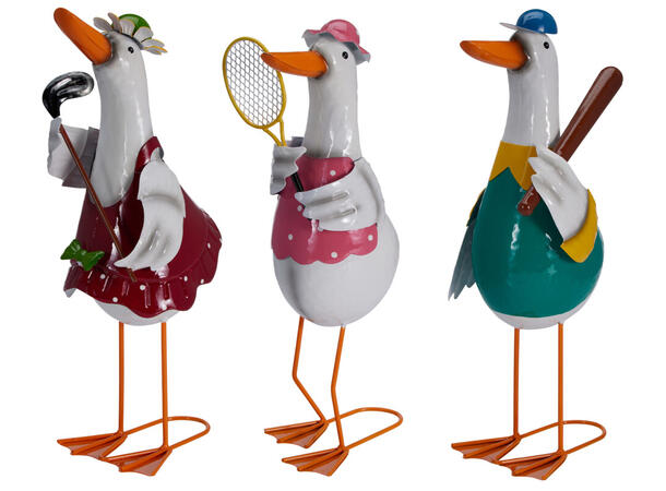 Figur and stående metall 14x36cm 3ass 