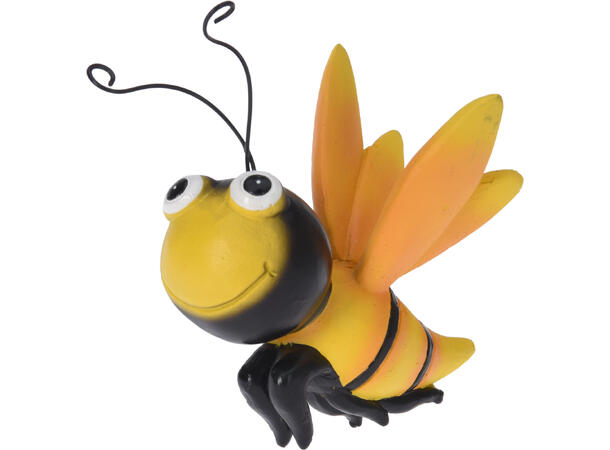 Figur insekt henge til potte 8x5cm 4ass 24 stk i display. Polystone 