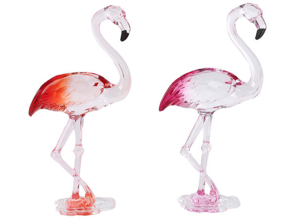 Flamingo rosa/fuksia akryl 16x8x4cm 