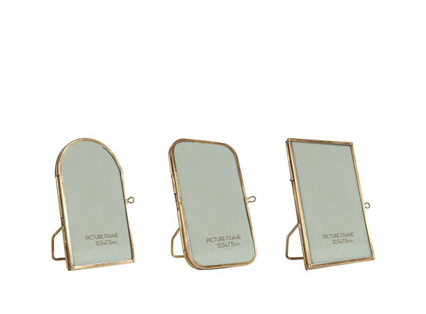 Fotoramme antikk metall 8x13cm 3ass 