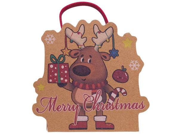 Gaveeske papir julemotiv 11x9x11cm 4ass Forpk 48stk 