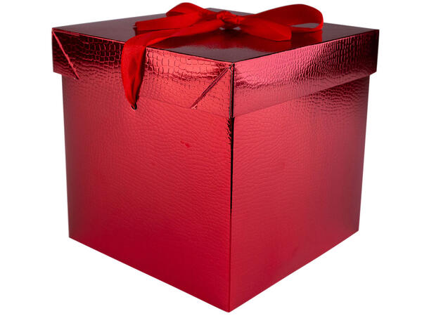 Gaveeske sammenleggbar 15x15x15cm rød Forpk 12stk 