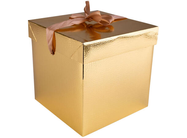 Gaveeske sammenleggbar 22x22x22cm gull Forpk 12stk 