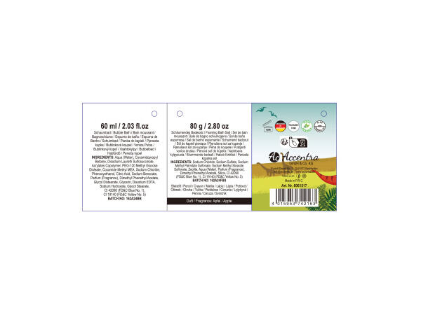 Gavesett Dinopark m/pennal 60ml badeskum Forpk 6stk Epleduft 