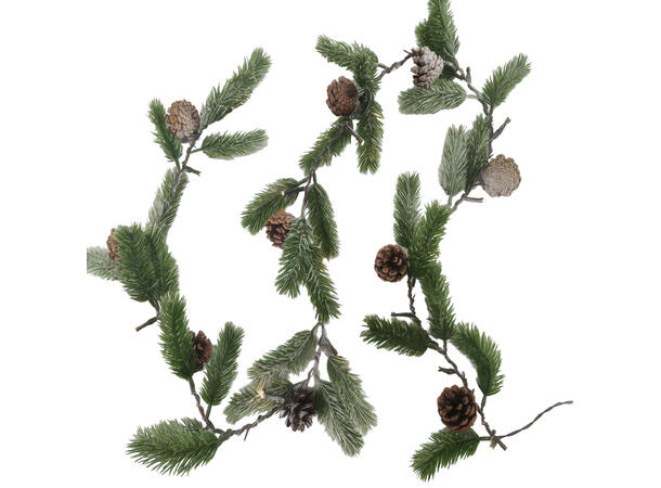 Girlander 20 LED furu m/kongler 150cm 