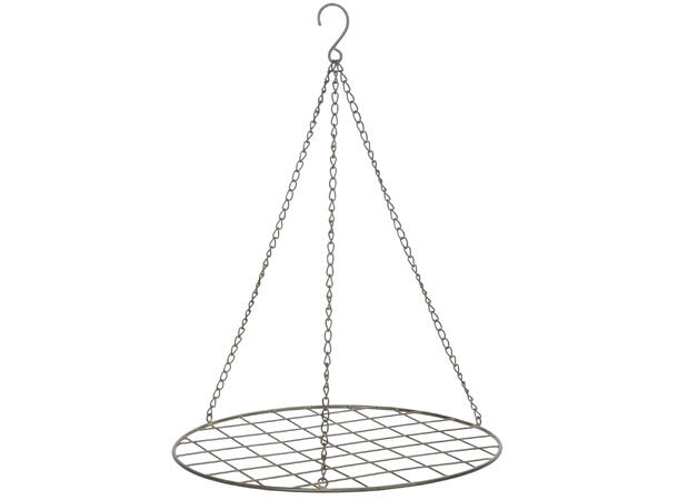 Gitter henge mørkbrun metall 45cm 60cm kjetting 