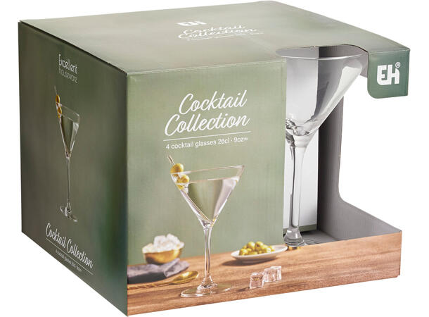 Glass Cocktail 260 ml sett 4 stk 