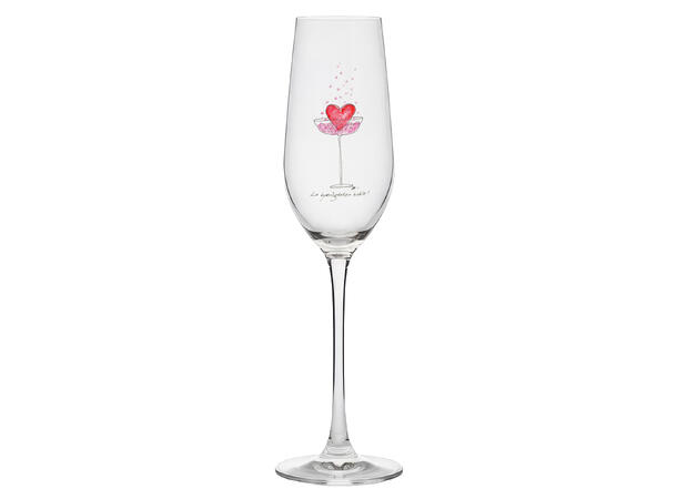 Glass champagne Kjærligheten 24cm Illustrasjon: Sølje Bergman 
