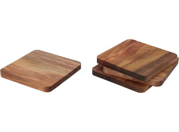 Glassbrikker akasietre 10x10cm 4stk Forpk 12stk 