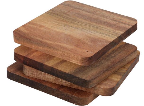 Glassbrikker akasietre 10x10cm 4stk 