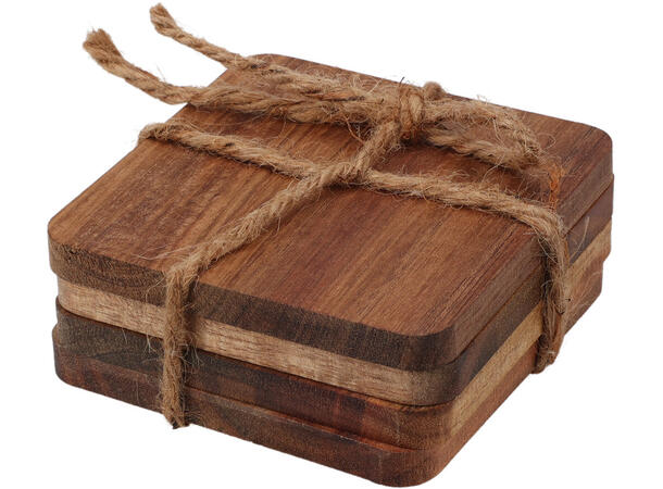 Glassbrikker akasietre 10x10cm 4stk 