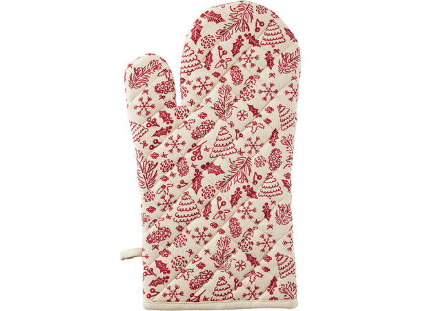 Grillvott jul bomull 32x16cm 3ass Forpk 12stk Rød Grønn Sand 