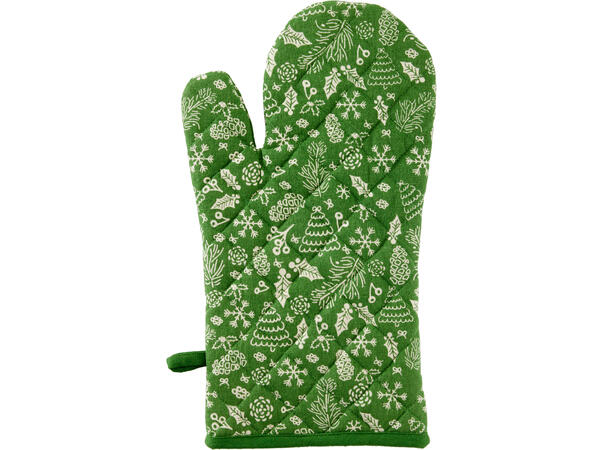 Grillvott jul bomull 32x16cm 3ass Rød Grønn Sand 