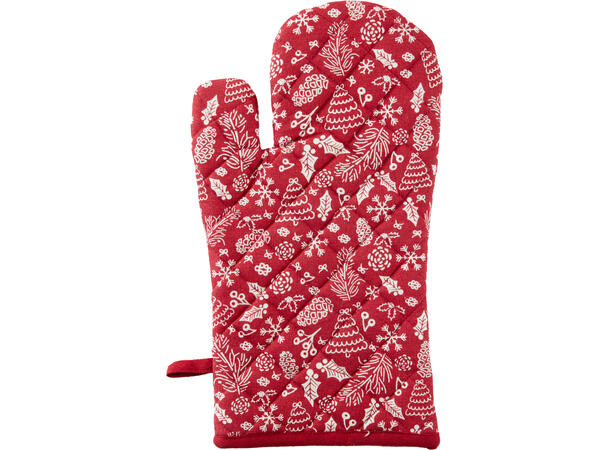 Grillvott jul bomull 32x16cm 3ass Rød Grønn Sand 