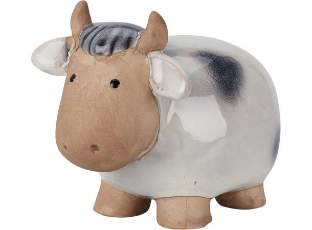 Gårdsdyr glasert porselen 7x9x8cm 3ass 