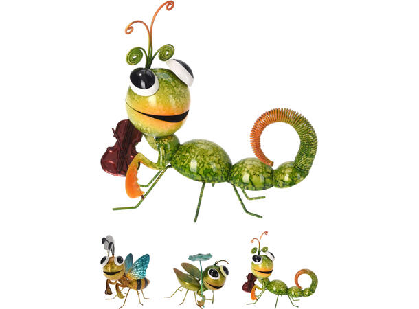 Hagedyr insekt metall 18x10x21cm 3ass 