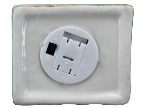 Hus pastell LED porselen 7x6x11cm, 3ass. Inkludert batteri 