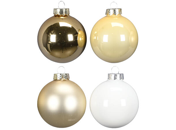 Julekule gull matt/shiny glass 6cm 45stk 