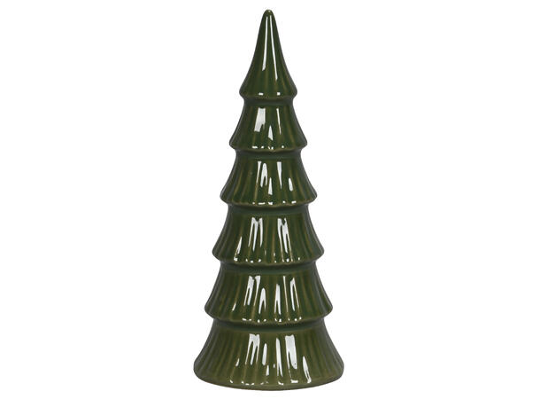 Juletre grønn porselen 8,5x21cm 
