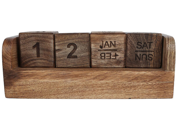 Kalender engelsk mangotre 16x5x6cm 