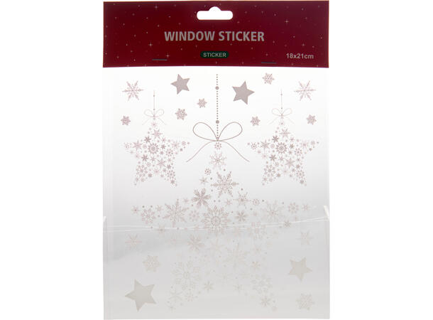 Klistremerke til vindu jul 18x21cm 4ass Display 96stk ass sjablonger 