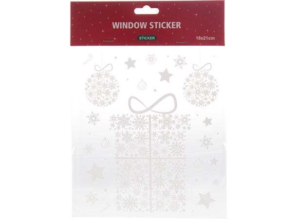 Klistremerke til vindu jul 18x21cm 4ass Display 96stk ass sjablonger 