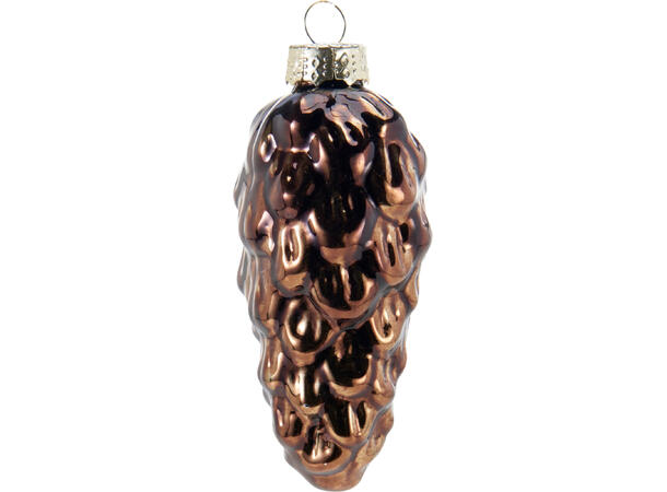 Kongler glass amber 8,6cm 9stk 9 stk i sort gaveeske 