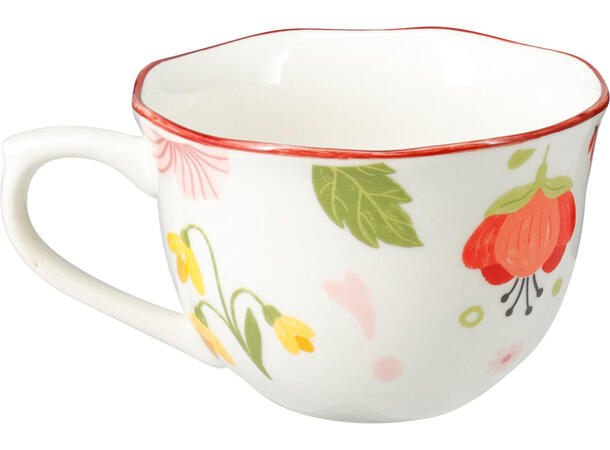 Kopp m/fat sommerblomst 220ml h:6,5cm 