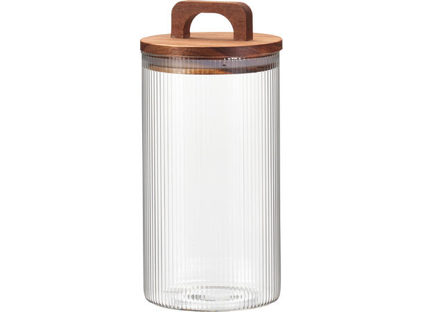 Krukke glass m/trelokk 10x23cm 1300ml 
