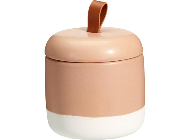 Krukke keramikk/PU 10x10cm 3ass 