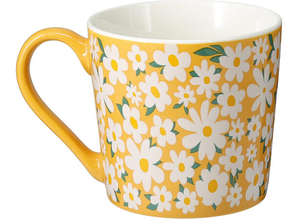 Krus blomsterdesign 9cm 370ml 4ass 