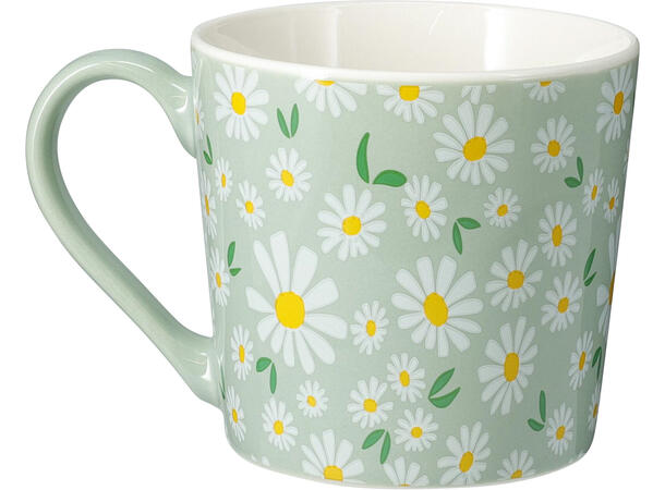 Krus blomsterdesign 9cm 370ml 4ass 