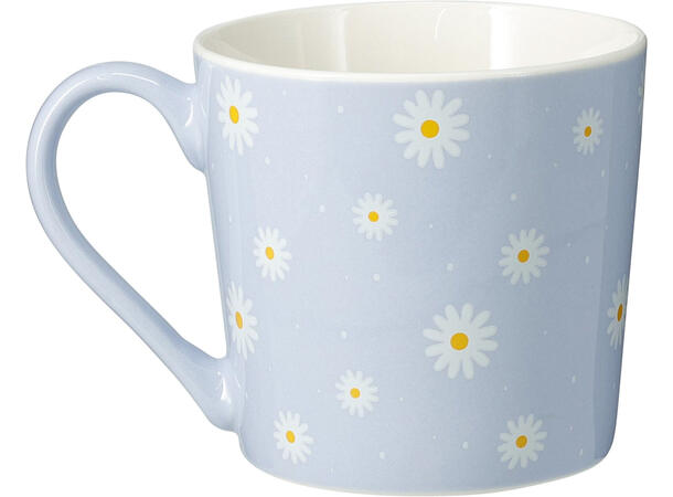 Krus blomsterdesign 9cm 370ml 4ass 