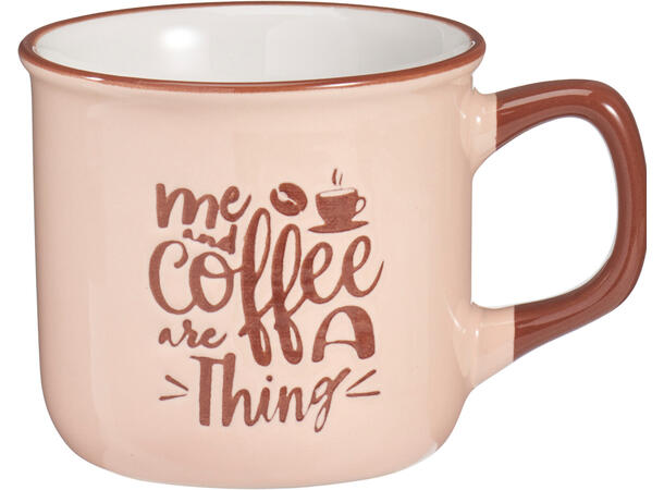 Krus espresso keramikk 10x7,5x6,5cm 4ass 16stk i display. .ed pregede kaffetekst 